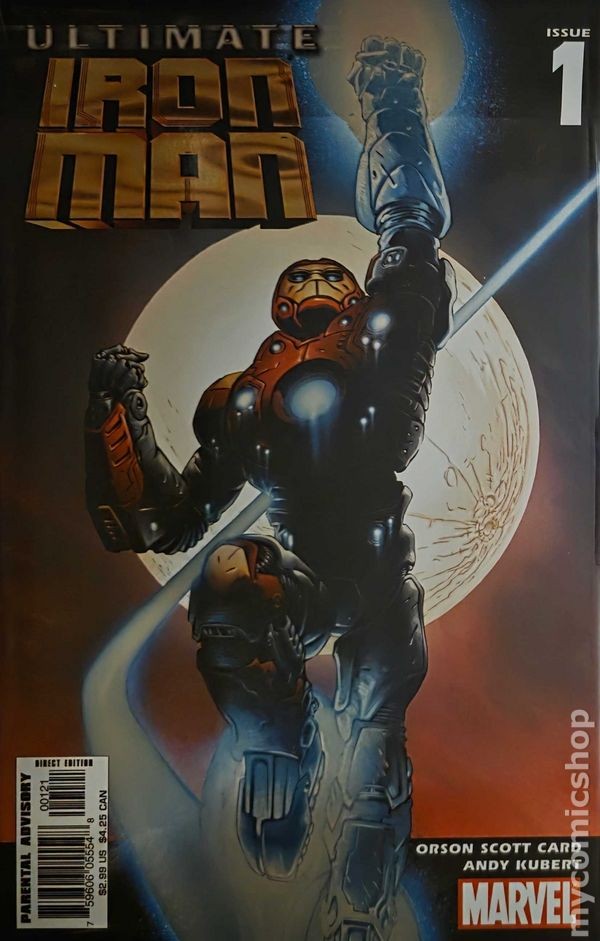 Ultimate Iron Man 1B Hitch Foil Variante VF 2005 Immagine Stock