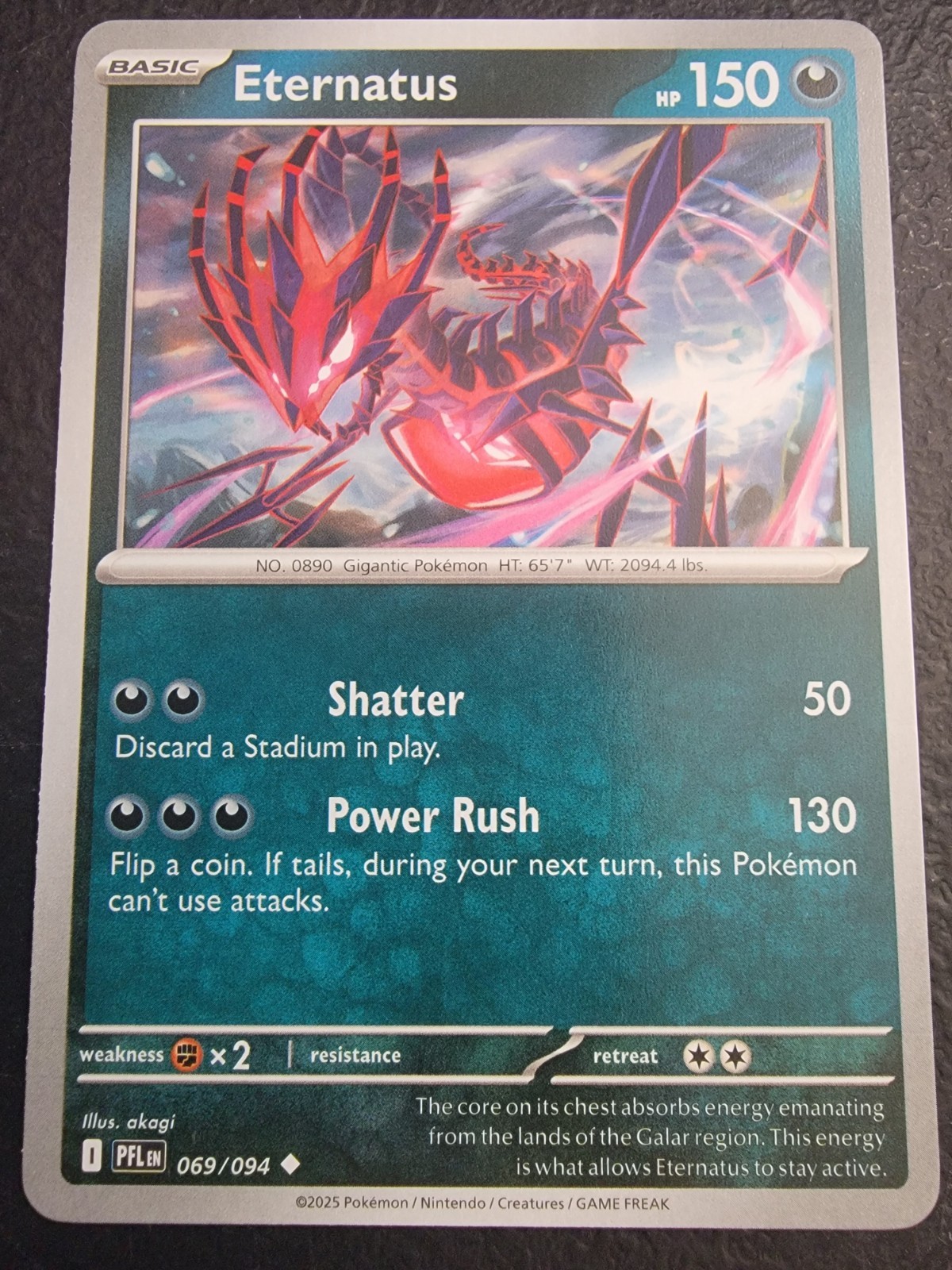 Pokemon TCG Eternatus 069/094 Me02: Phantasmal Flames Regular NON-Foil