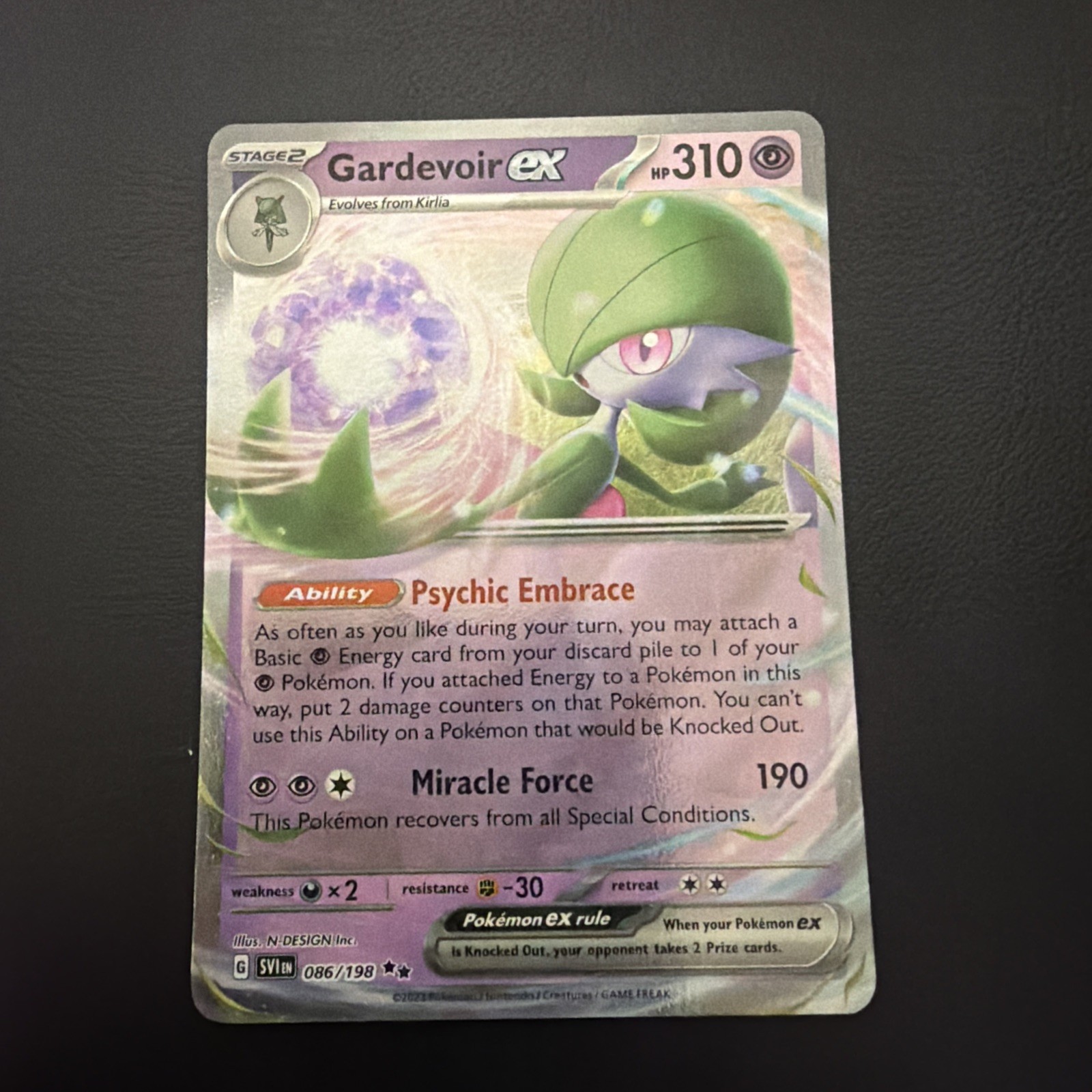 Gardevoir ex 086/198 SV01: Set base scarlatto e viola Holo