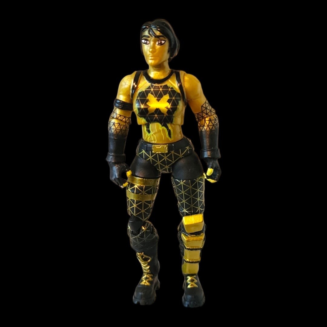 Modellino sciolto Jazwares Fortnite 4" Golden Monarch annullato inedito
