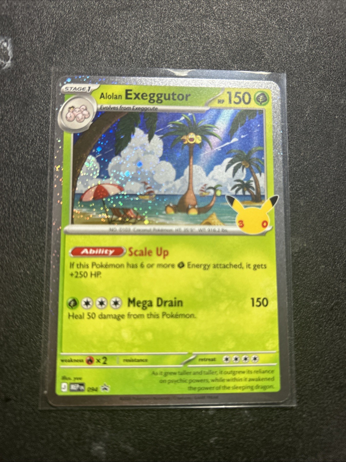 pokemon 30° anniversario Alolan Exeggutor stella nera
