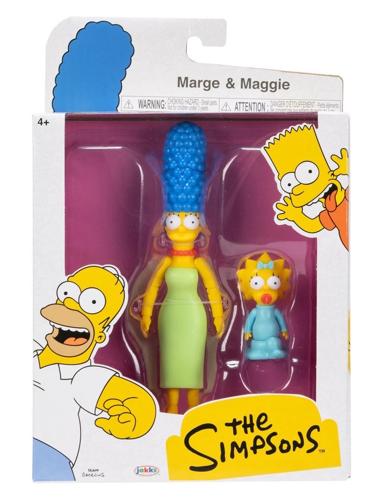 JAKKS Pacific The Simpsons Onda 3 Marge & Maggie 5 " Figura 2-Pack Nuovo