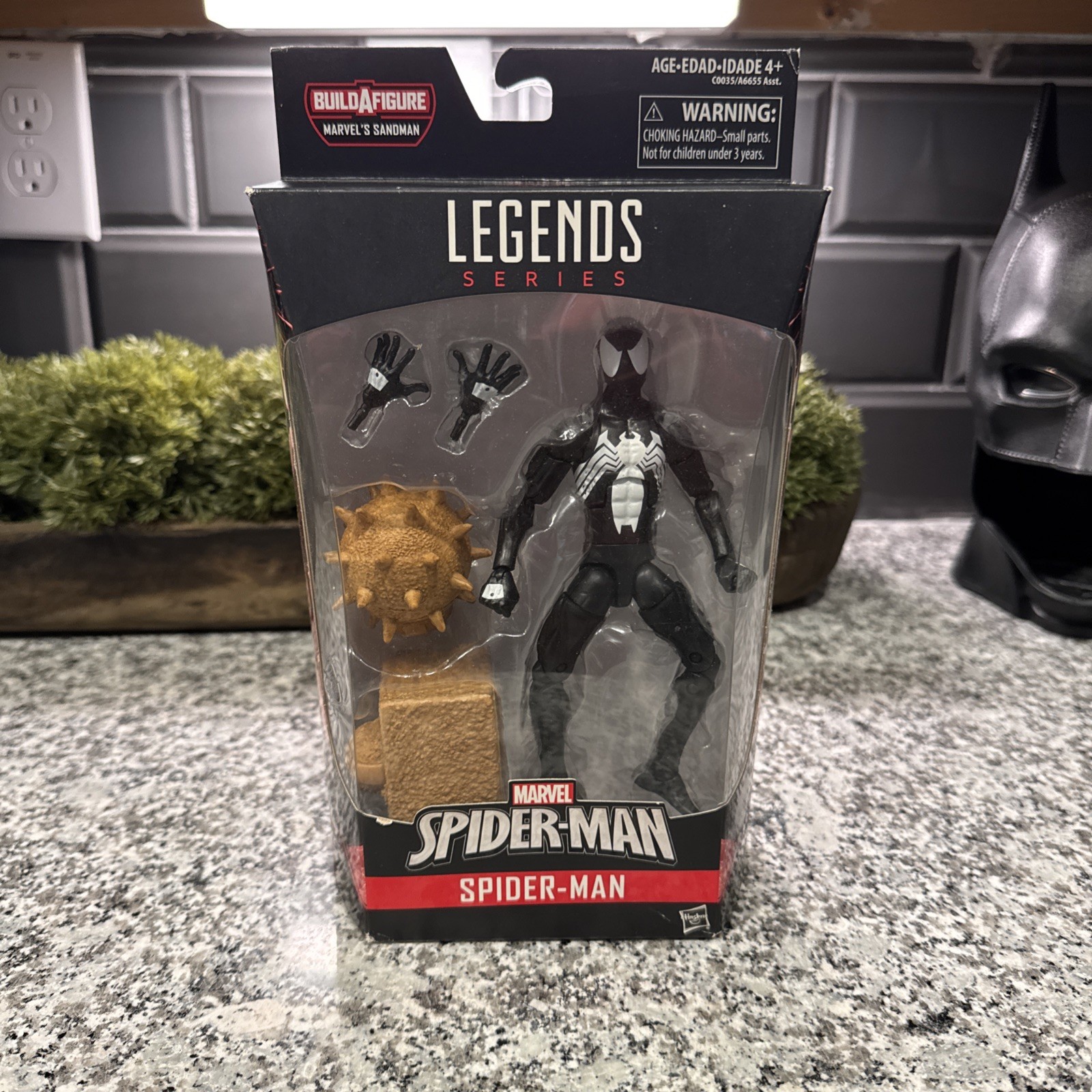 Marvel Legends Sandman BAF Series Tuta Nera Spiderman NUOVO
