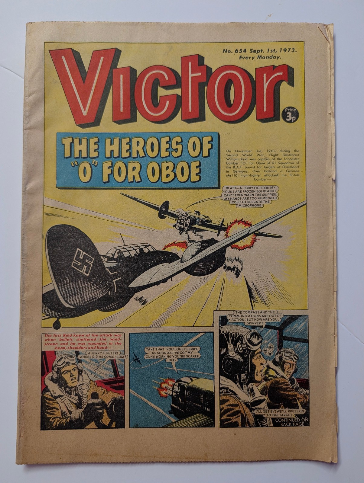 The Victor Comic, No 654, September 1st 1973.