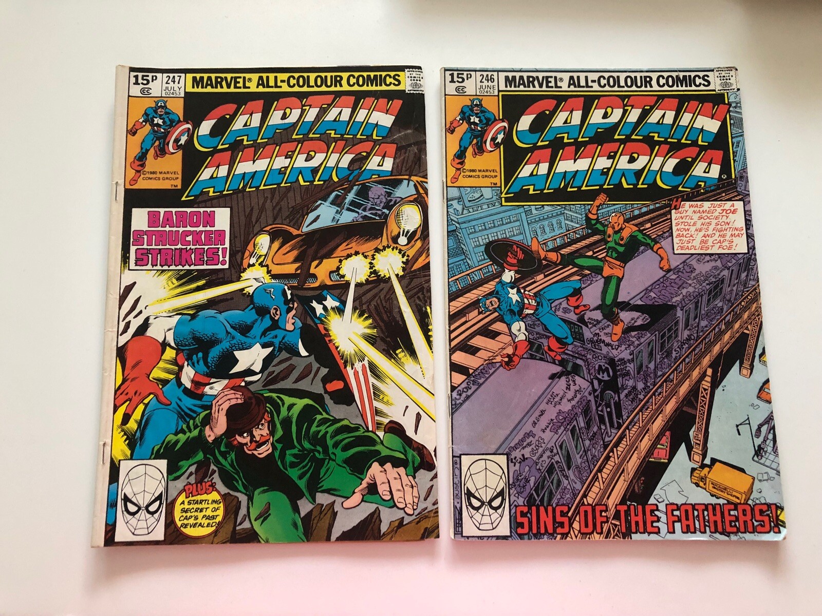 Captain America #246 & #247 (1980) 2 Marvel comics, 15p issue comics