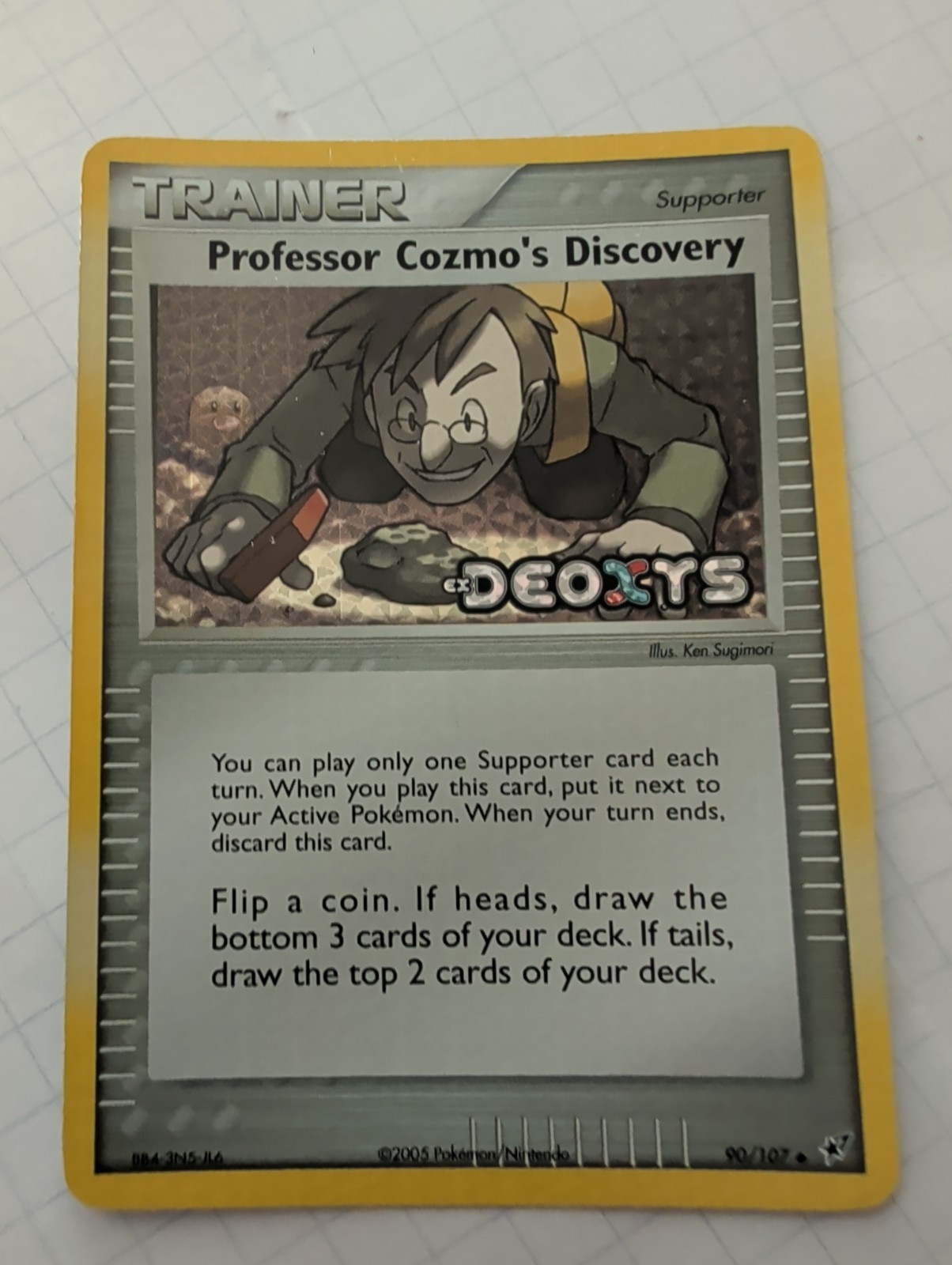 Professor Cozmo's Discovery 89/110 EX Deoxys Reverse Holo - Un po' di usura sui bordi
