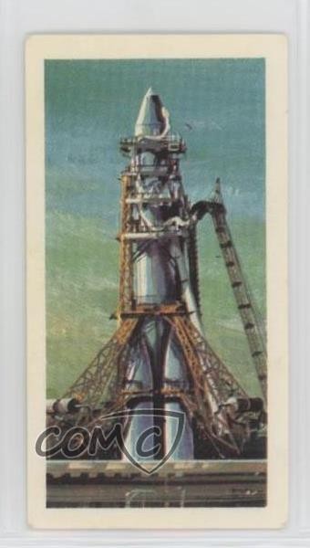 1971 Brooke Bond The Race into Space Vostok on launch pad #7 0f3j