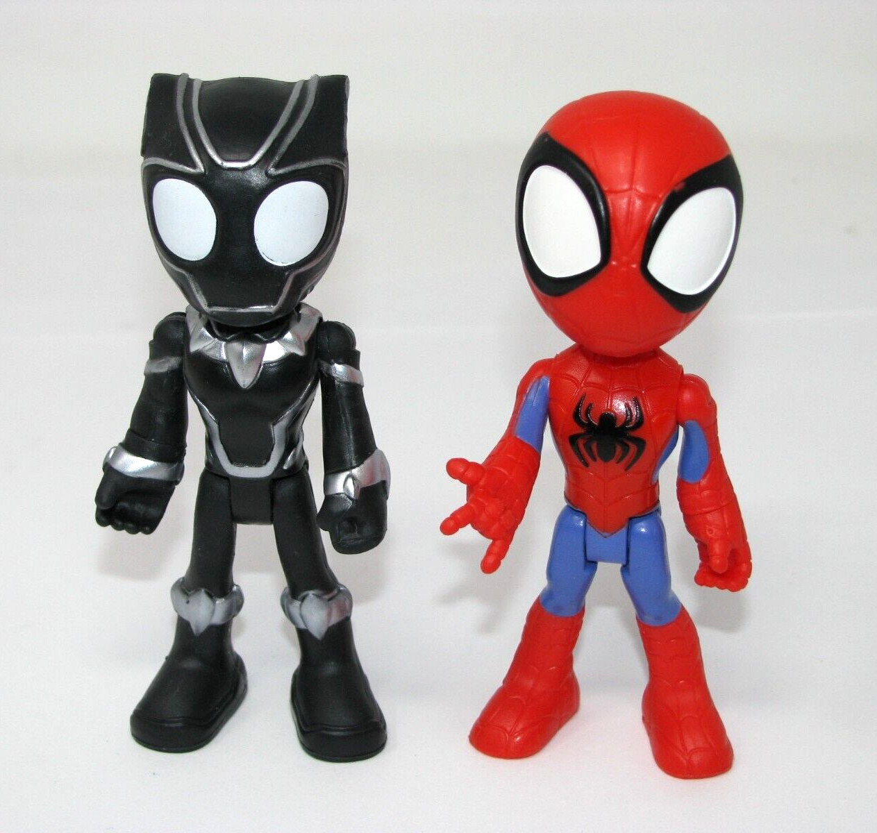 Spidey And His Amazing Friends Toy Figure Lot Spider-Man Black Panther 4" Hasbro