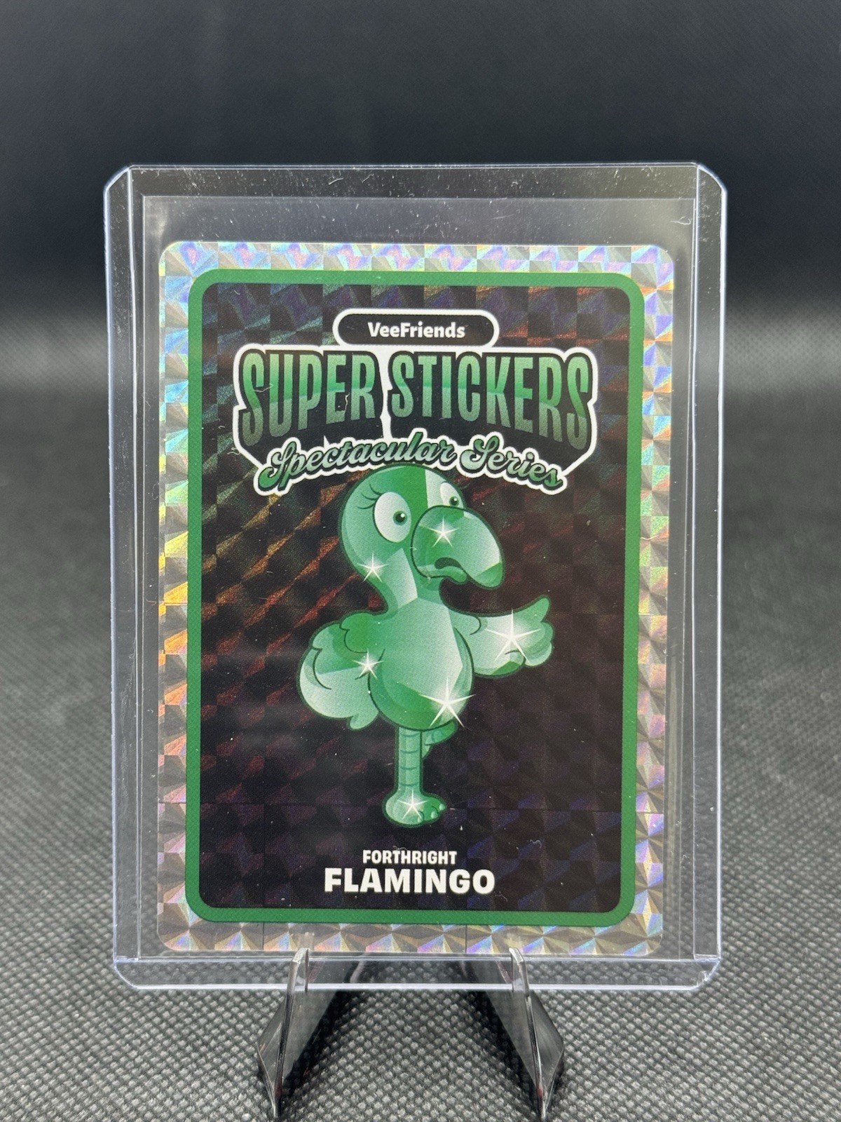 2026 VeeFriends Super Adesivi Serie Spettacolare Forthright Flamingo Smeraldo