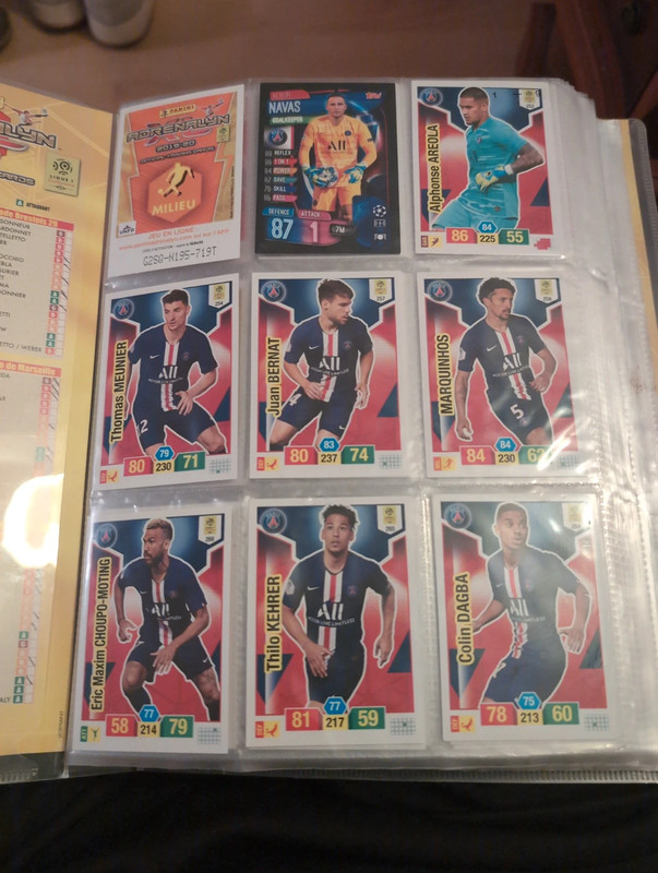 PSG Ligue 1 panini Adrenalyn 19-20 foot football