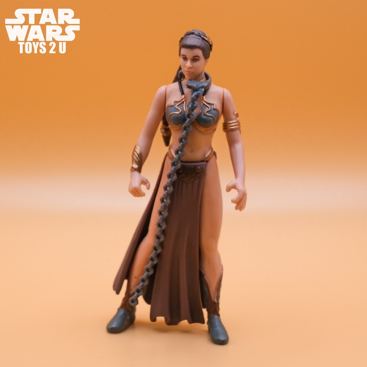 FIGURINA STAR WARS PRINCIPESSA LEIA SCHIAVA JABBAS PRIGIONIERO 3,75" 1995 COLLEZIONE POTF