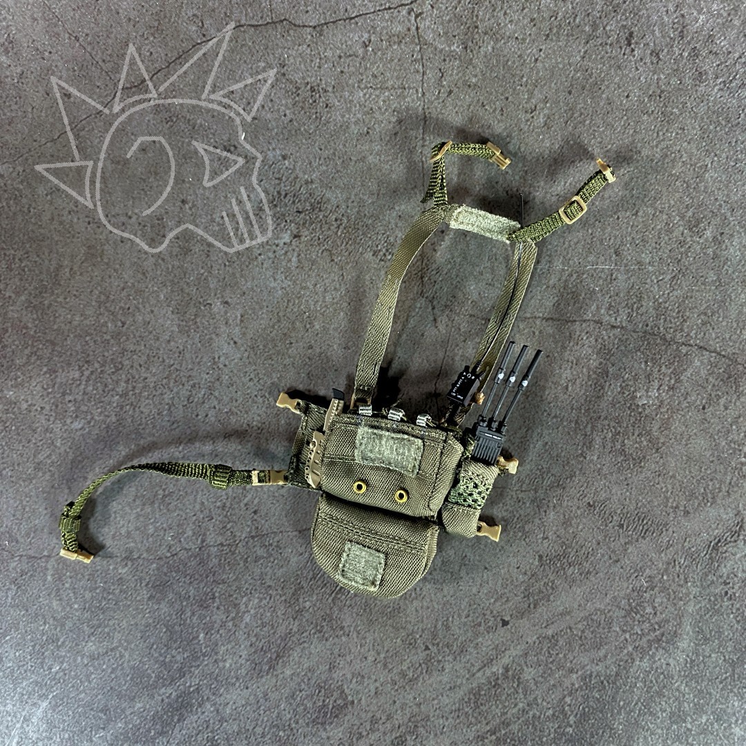 Set Chest Rig Scala 1/12 Accessorio Personalizzato per Action Figure - SA03