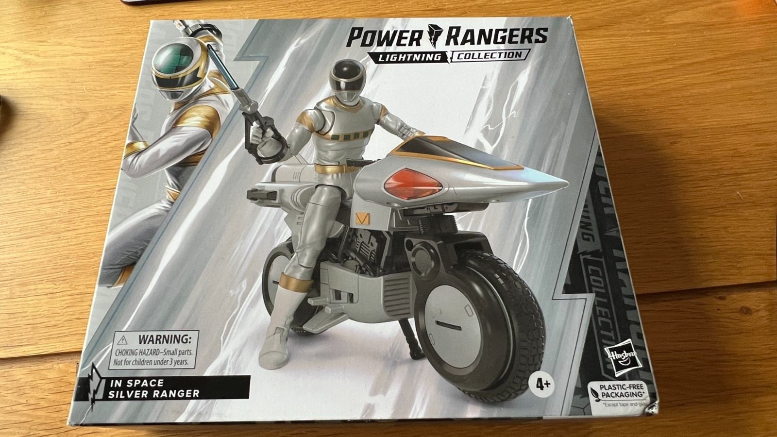 Power Rangers Hasbro Collezione Lightning Nello Spazio Silver Ranger & Cycle NUOVO
