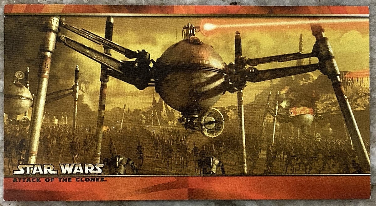 STAR WARS ATTACCO DEI CLONI carta film widescreen P1 carta collezionabile promozionale C160