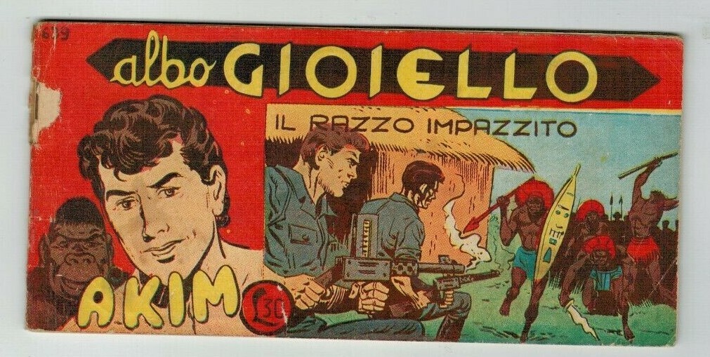 STRISCIA AKIM ALBO GIOIELLO ORIGINALE N.639 DEL 1964-EDIZIONI TOMASINA