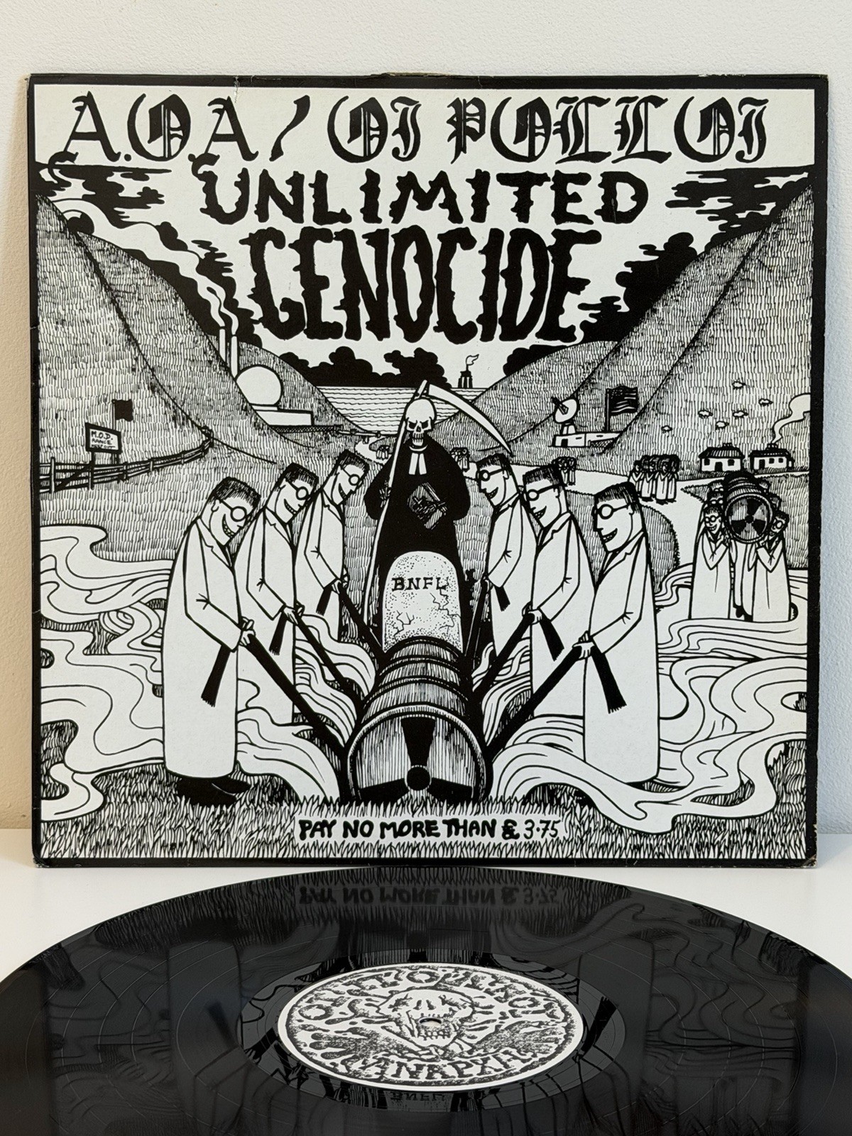 AOA Oi Polloi Unlimited Genocide 1986 UK First Pressing Vinyl LP GURT 12 Rare