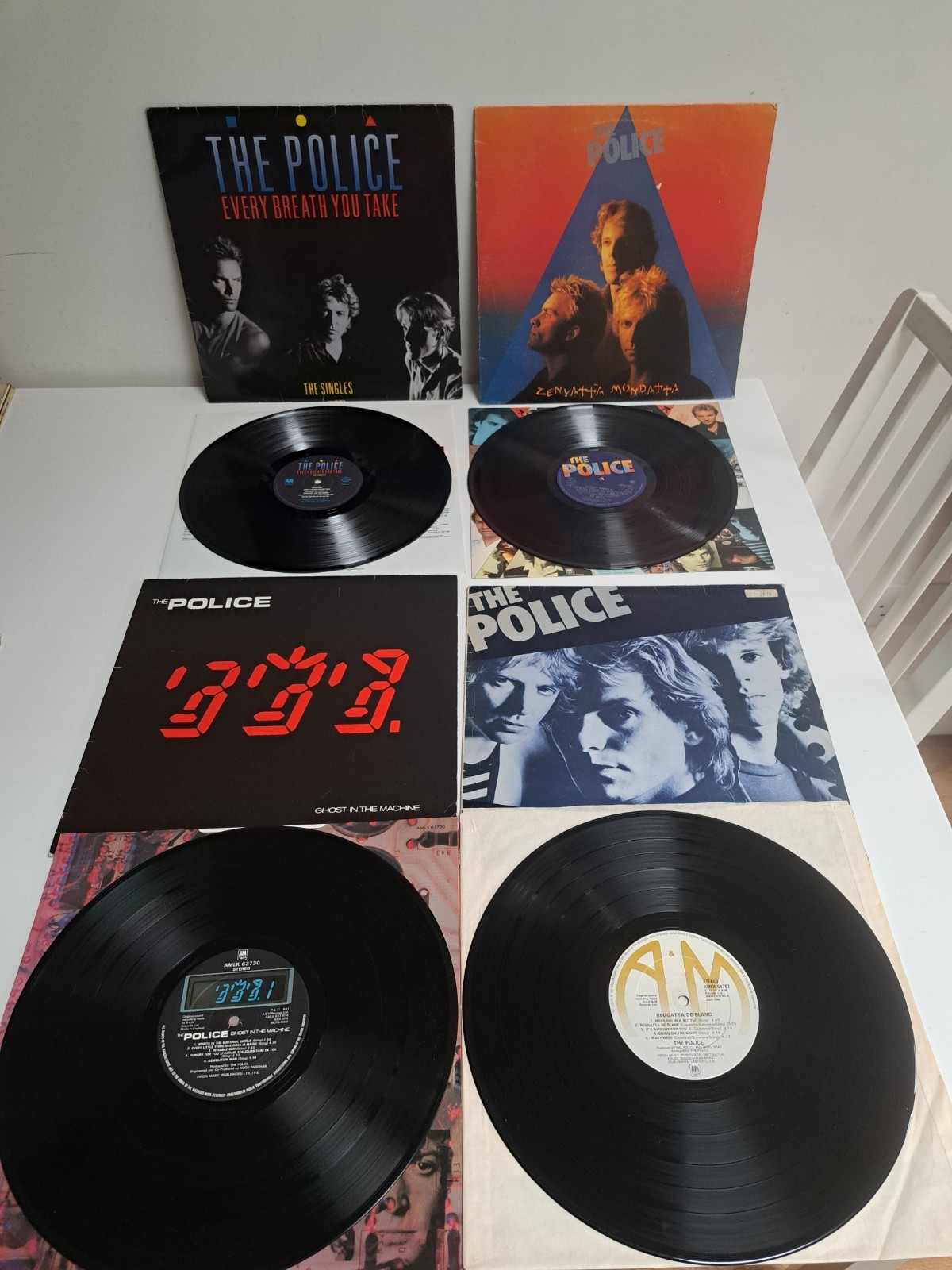 4 The Police Vinyl Bundle Job Lot Regagatta.. Zenyatta.. Every Breath.. Ghost..