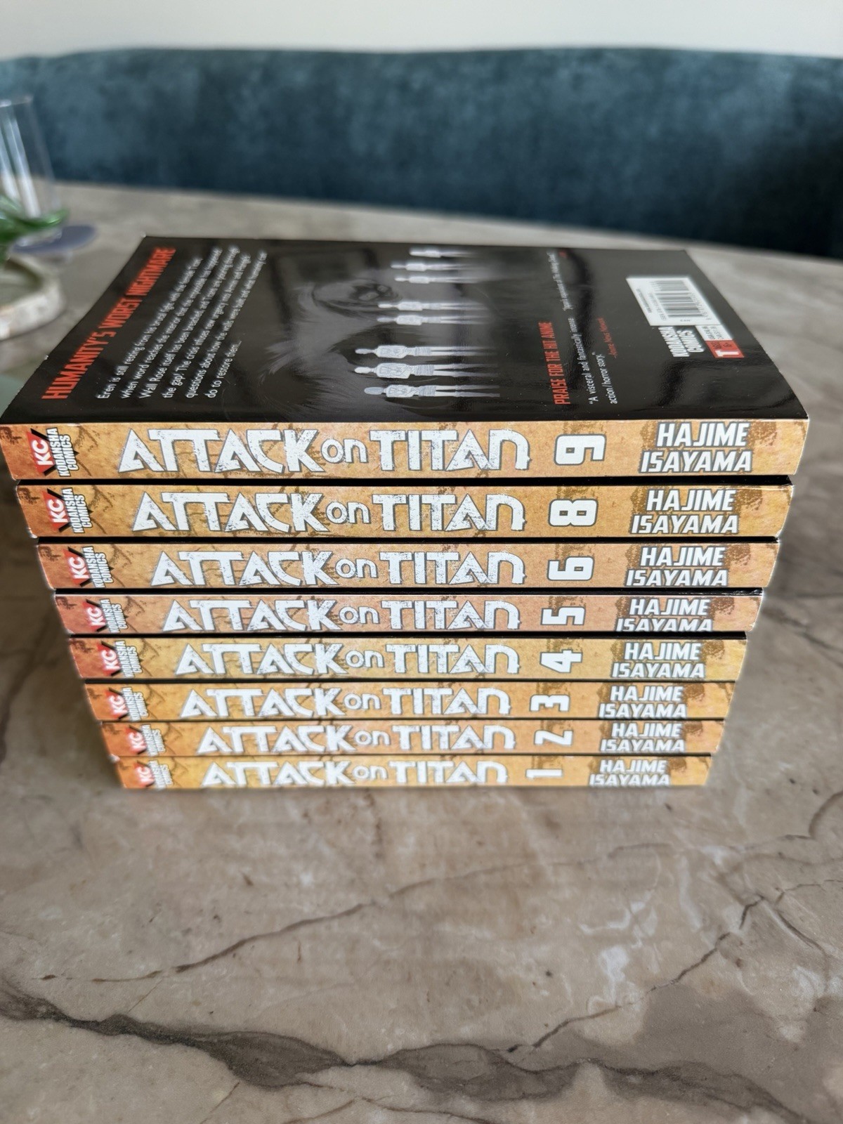 Attacco al Titano - Vol. 1-6 & 8-9 - Manga tascabile inglese - Hajime Isayama