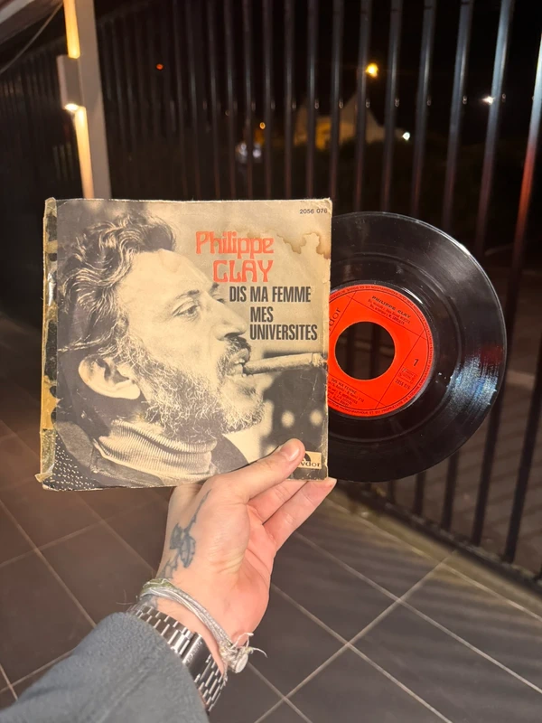 Vinyle Philippe Clay – Dis ma femme / Mes universités – Polydor 45T