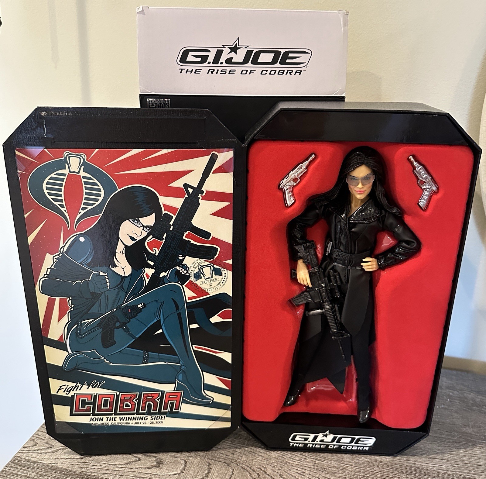 G.I. Joe Rise of Cobra Baroness SDCC Comic Con 2009 Hasbro Modellino 12" Nuovo con scatola