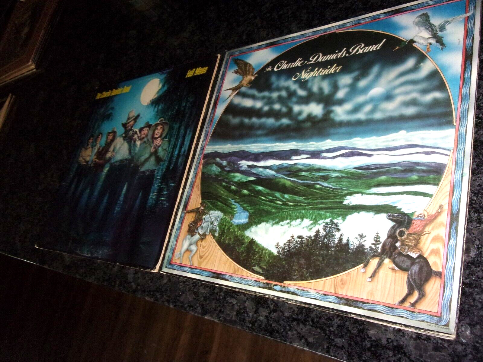 CHARLIE DANIELS LP SET - FULL MOON and NIGHT-RIDER - VINYL -VG