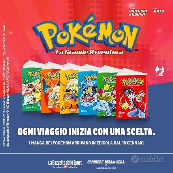 POKEMON MANGA FUMETTI NUOVI