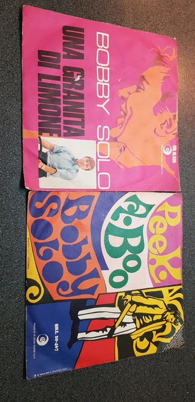 Lotto 2×45 giri Bobby Solo Vintage Anni 60. Copertine originali.