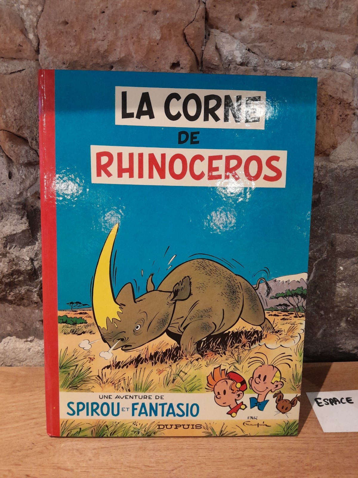 SPIROU ET FANTASIO N°6/LA CORNE DU RHINOCEROS/1ÈRE REED DOS ROND 1970/TTBE++