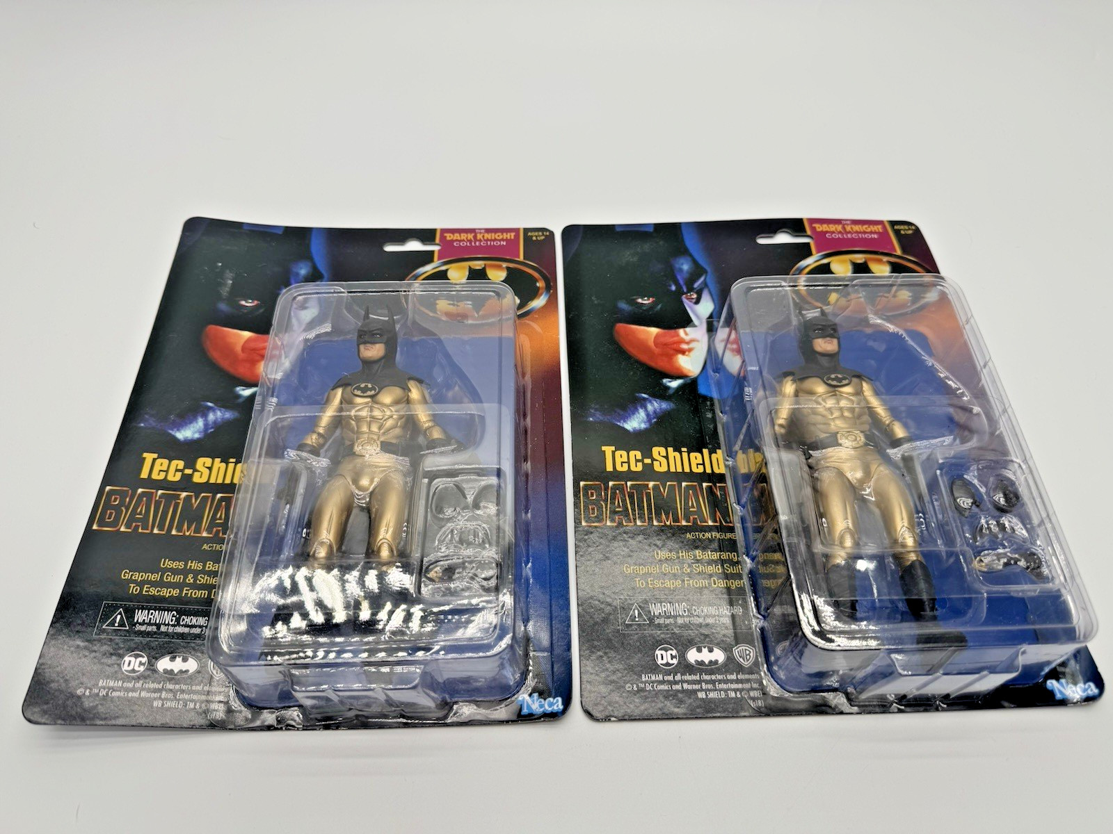 Neca Batman Dark Knight Collezione Tec-Shield Kenner Lotto di 2