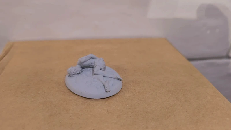 D&D / boardgame / minature Dwarf on goat on a 25 base