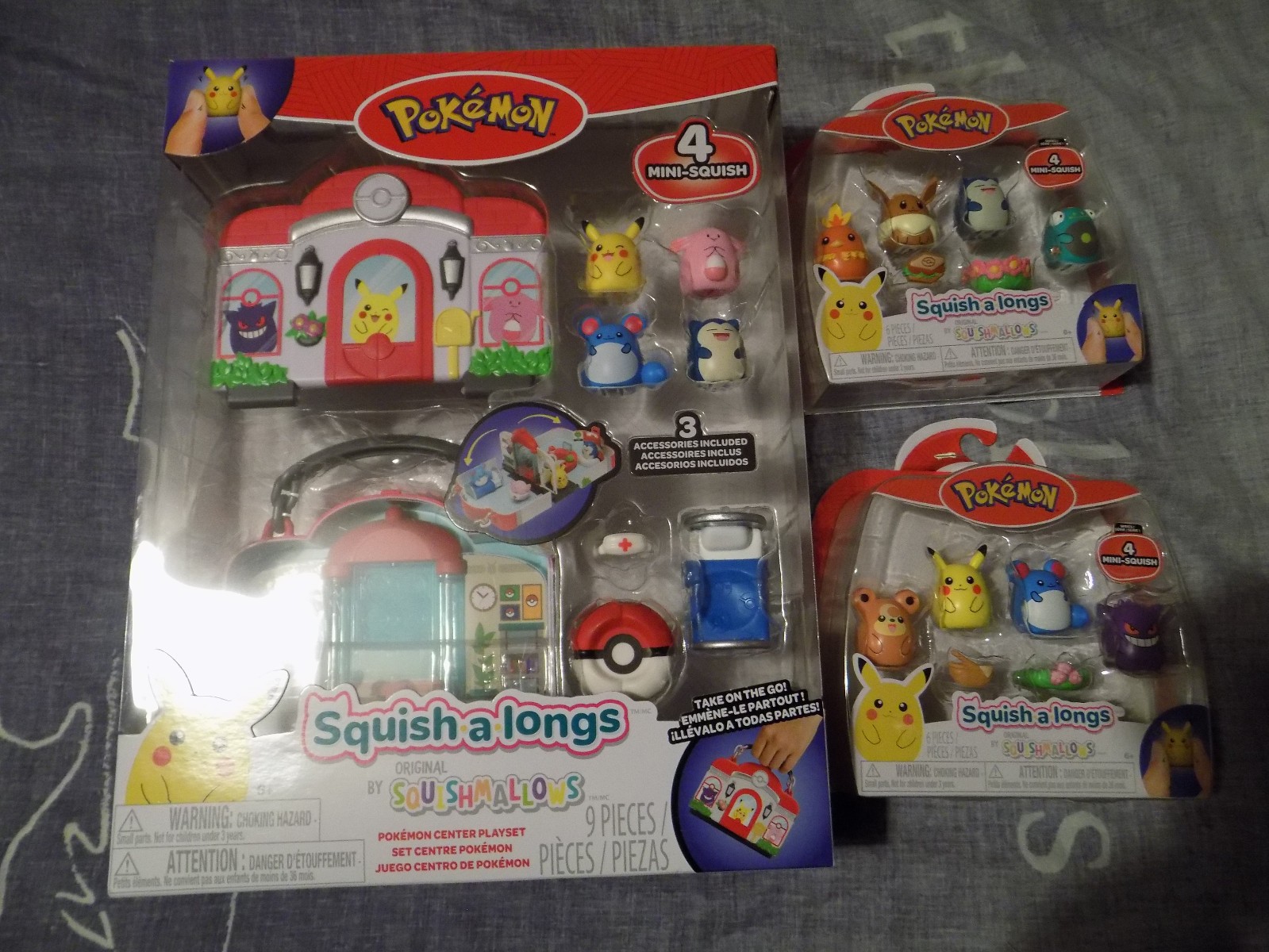 Pokémon Squish a longs Pokemon Centre Playset PLUS 2 x Assorted 6 Pieces BNIB!