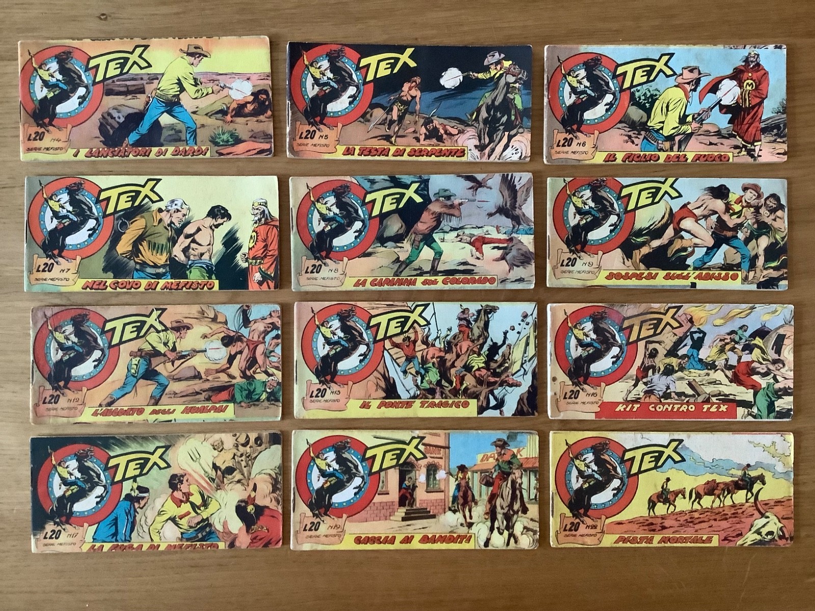 Tex striscia serie Mefisto 1959 - ORIGINALI, singoli numeri