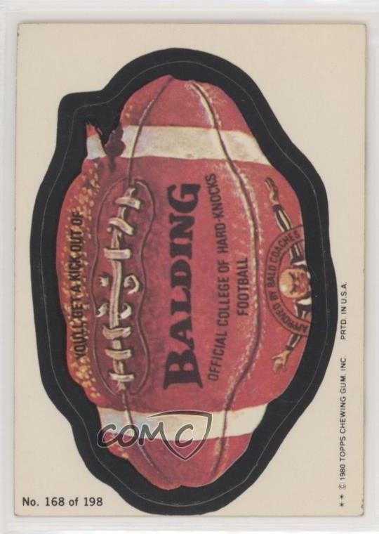 Topps Wacky Packages 1980 serie 3 calvizie #168 0c37