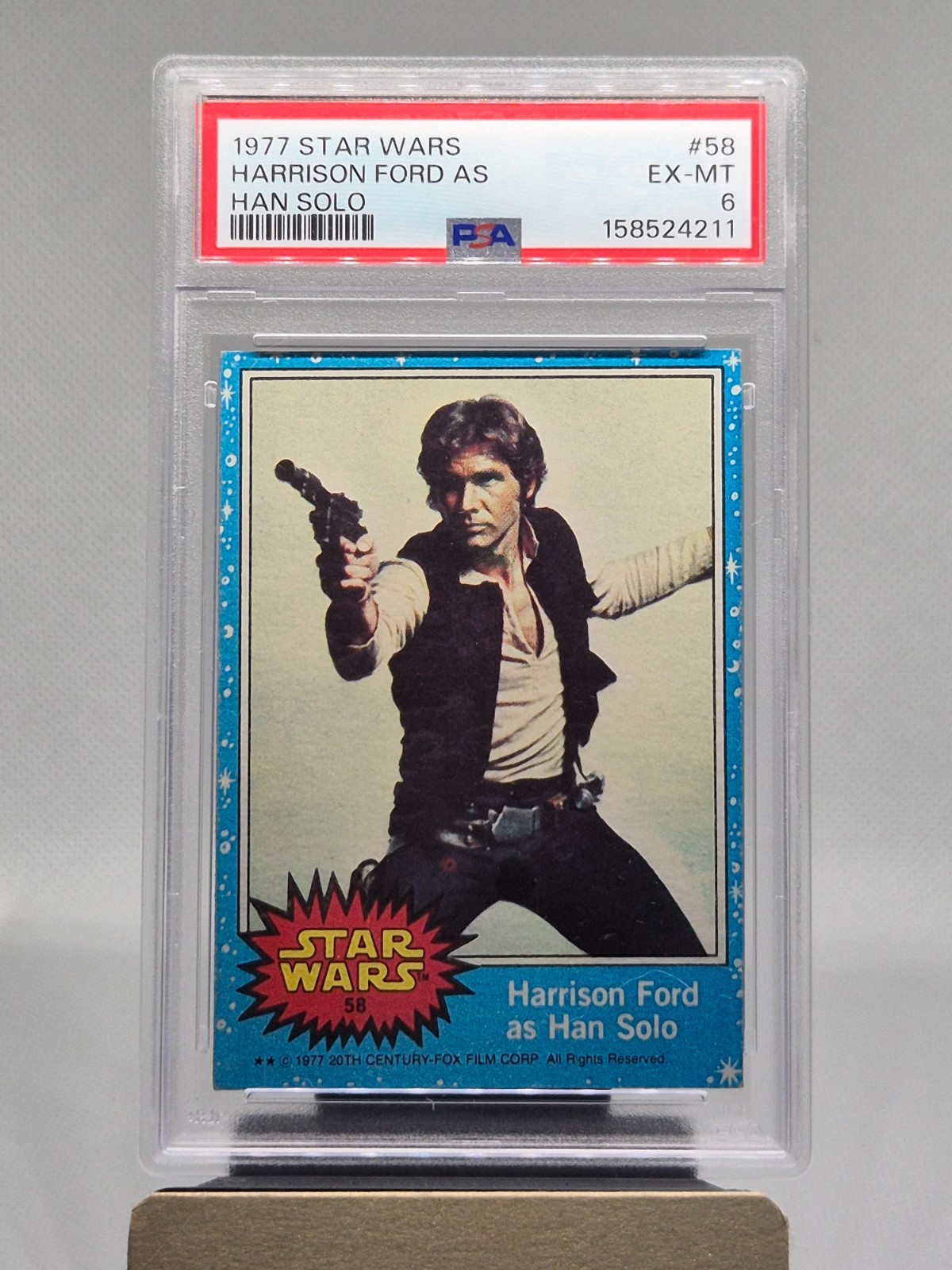 1977 Star Wars Harrison Ford as Han Solo #58 PSA 6 EX-MT Topps Trading Card
