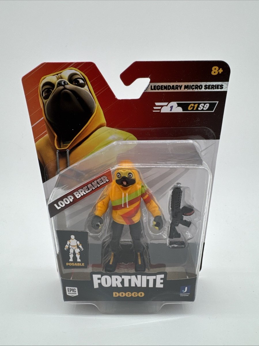 Epic Games Fortnite Doggo Legendary Micro Series Modellino Poseable Nuovo!