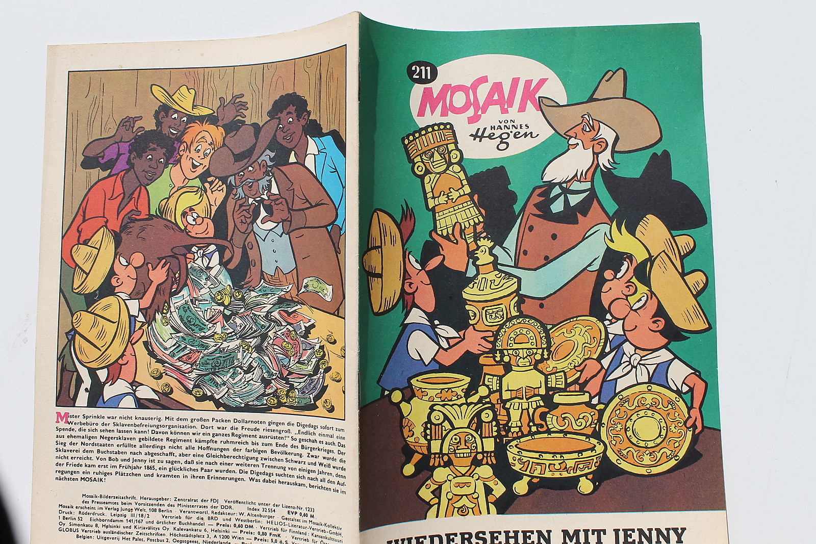 Originale MOSAIK Hannes Hegen Nr. 211 Rivedere Jenny Condizione 1 DDR 1974