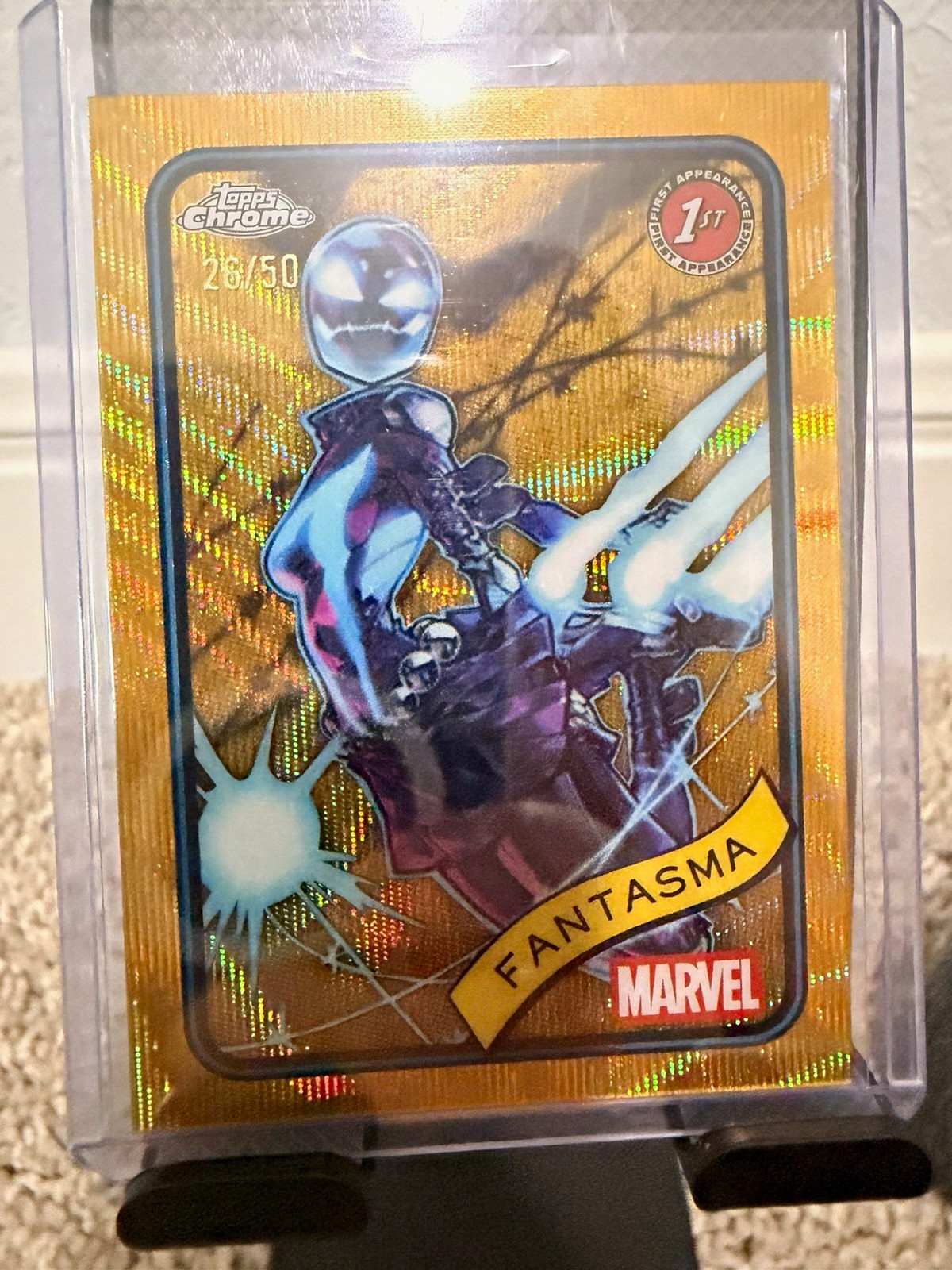 Topps 2025 Topps Chrome Marvel Fantasama #82 prima apparizione Gold Wave 28/50