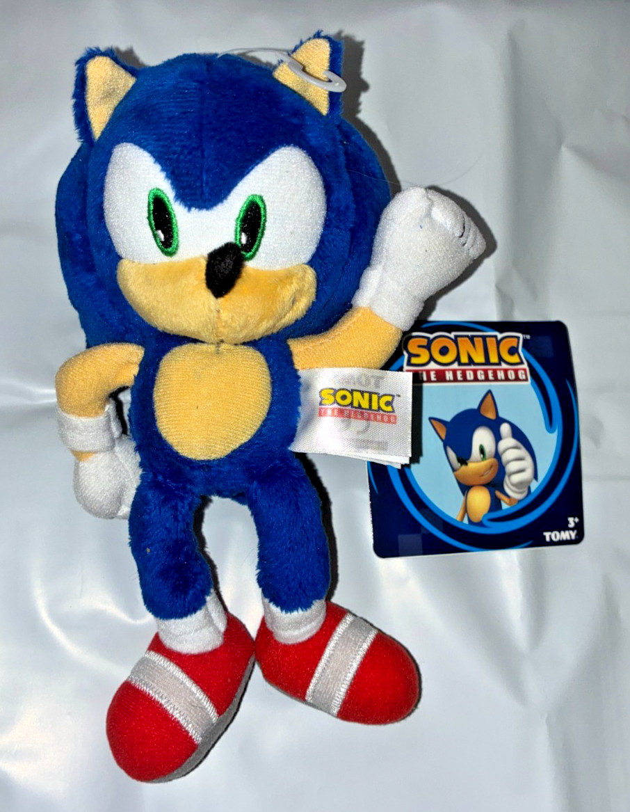 Sonic The Hedgehog T22382 / T22530 Modern Sonic Boom 8" Plush TOMY Sega RARE