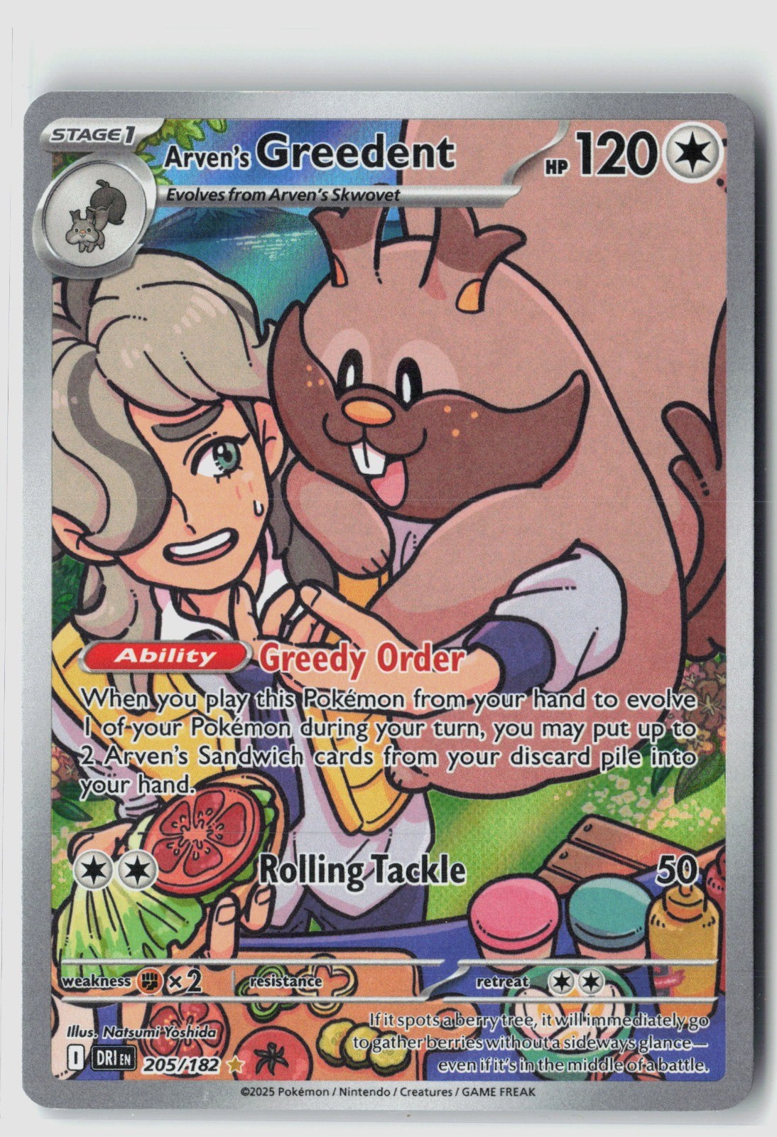 Arven's Greedent - [SV10: Destinated Rivals - 205/182] - Holo NM