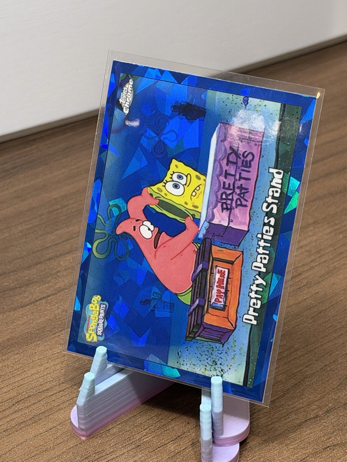 2025 Topps Chrome Sapphire Spongebob #62 Pretty Patties Stand