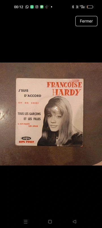 Vinyle 45 tours Françoise Hardy