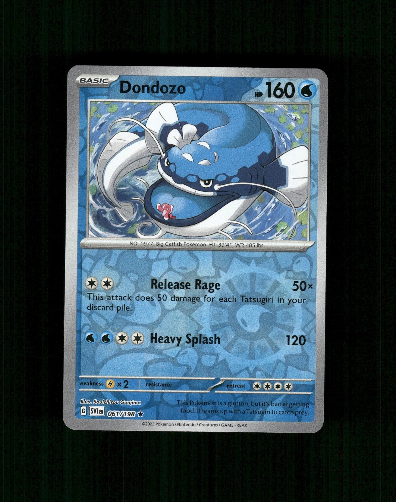 Dondozo 061/198 Raro Pokemon Scarlatto e Viola Reverse Holo Near Mint