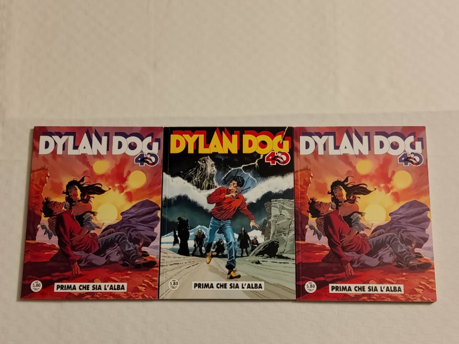 Dylan Dog n. 481 "Prima che sia l'alba" 3 copie con copertina di Villa e Cestaro