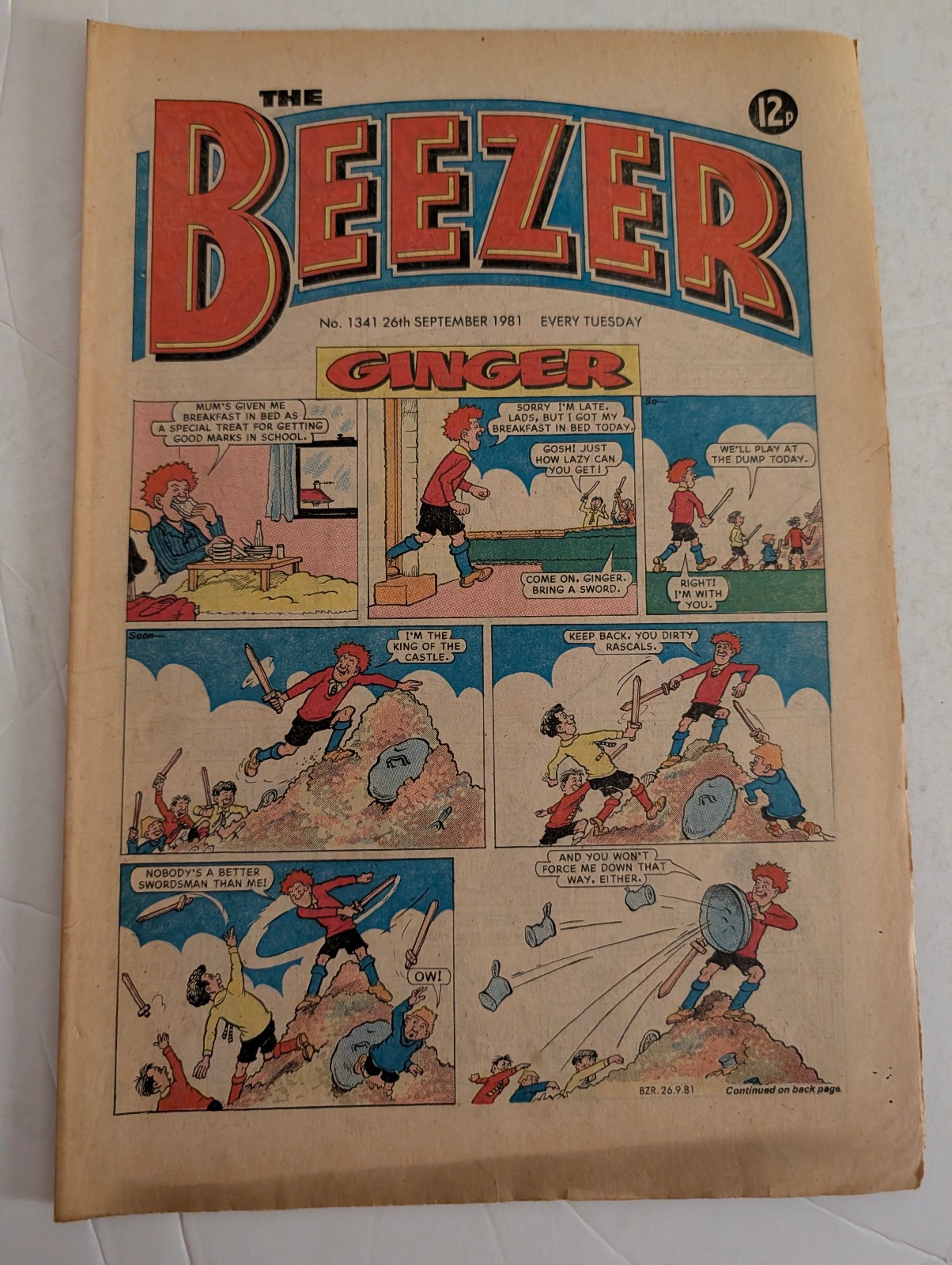 The Beezer Comic No 1341, September 26th 1981.