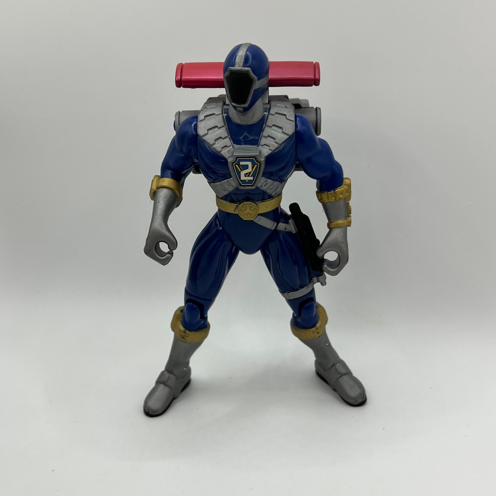 Bandai Power Rangers Lightspeed Rescue Blue Mega Battle Modellino 5,5" #6