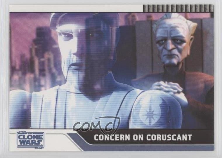 2008 Topps Star Wars: The Clone Wars Concern on Coruscant #72 2vh