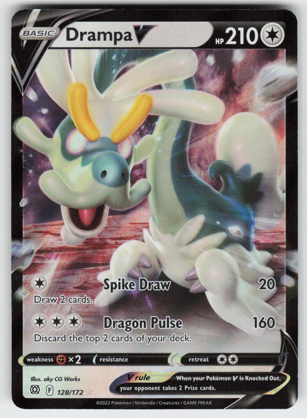 Drampa V Holo Ultra Rare SWSH09: Brilliant Stars 128/172 NM