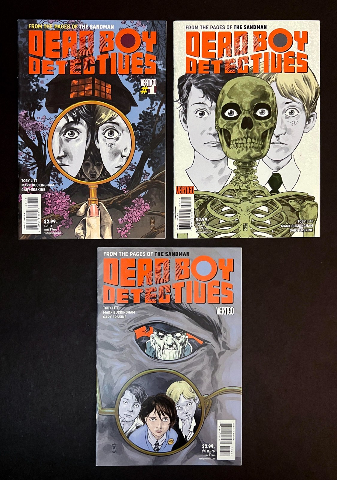 DEAD BOY DETECTIVES #1, 3, 4 Netflix SANDMAN Series DC/Vertigo 2014
