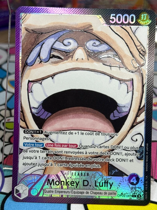 One Piece Card Game Monkey D Luffy Para Leader OP09-061 FR