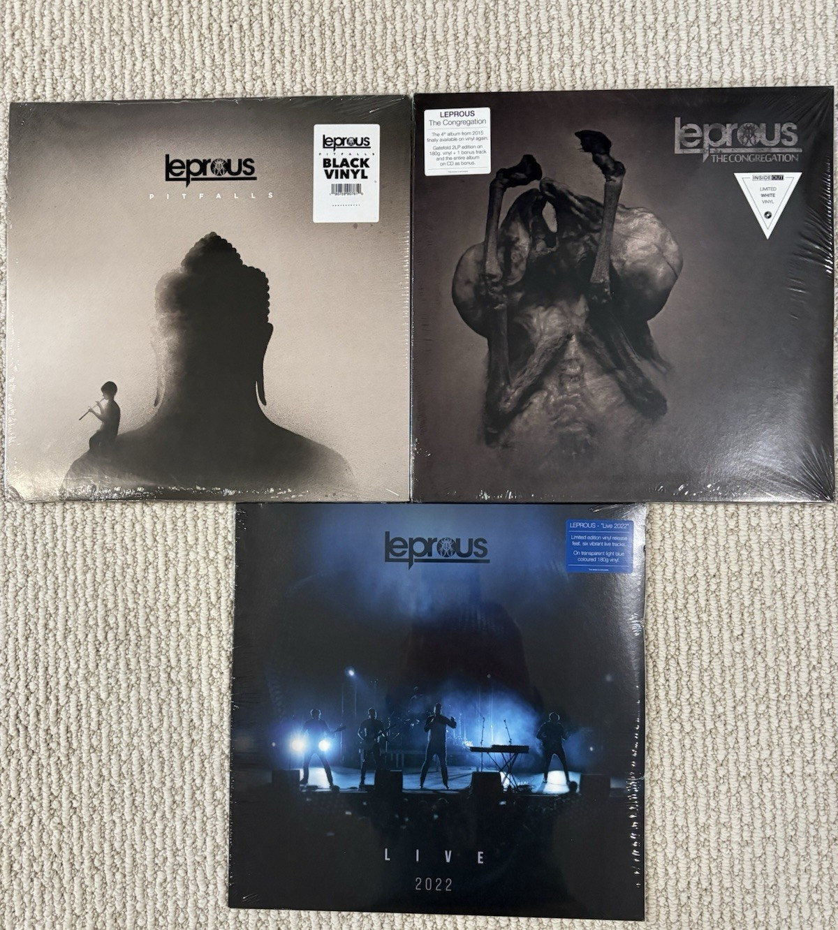 LEPROUS 3LP Lot Ltd Ed Pitfalls, The Congregation. Live 2022 BRAND NEW SEALED